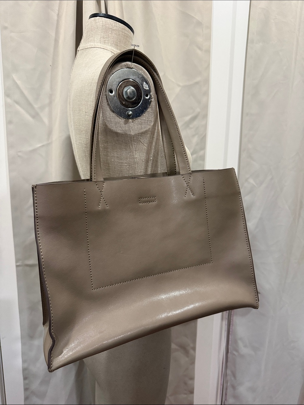 Banana Republic Leather Portfolio Tote Bag